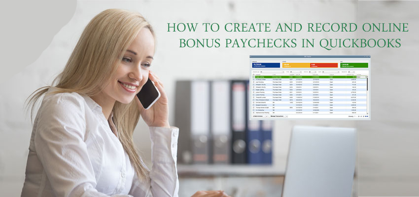 How to Create and record online bonus paychecks in QuickBooks